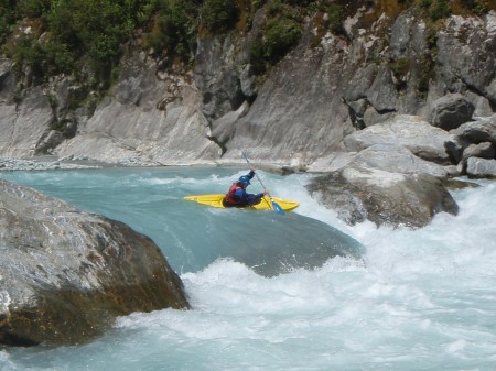 JJ paddling the coast