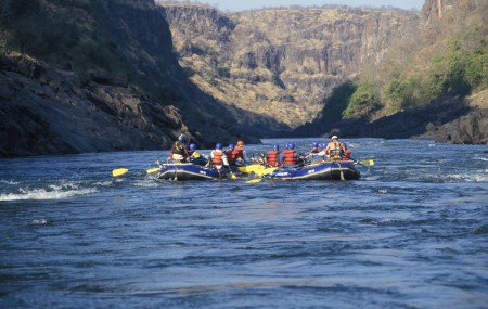 Floating down to camp