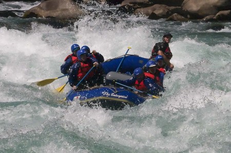 Stan and crew paddling through "Himalaya" on the Futaleufu River