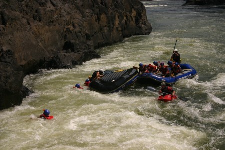 A swift clean up after Tyler flips on the Zambezi