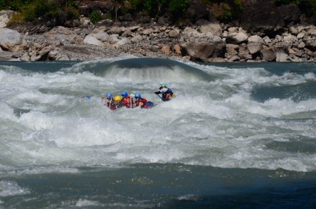 Paddling through Gods House on the Karnali