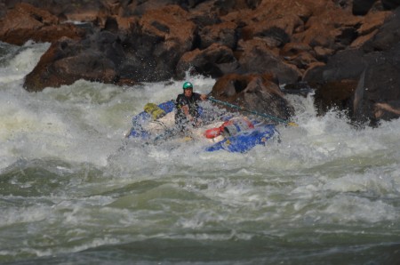 The oar raft carrying all our equipment