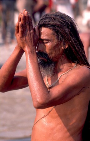 A Sadhu (holy Man) in the heart of Kathmandu