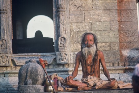 Holy men in and around Kathmandu.