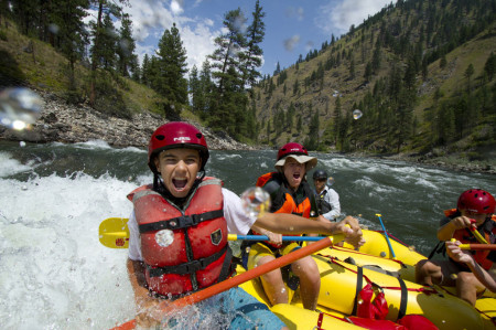 Whitewater rafting on the Main Salmon River in central Idaho.