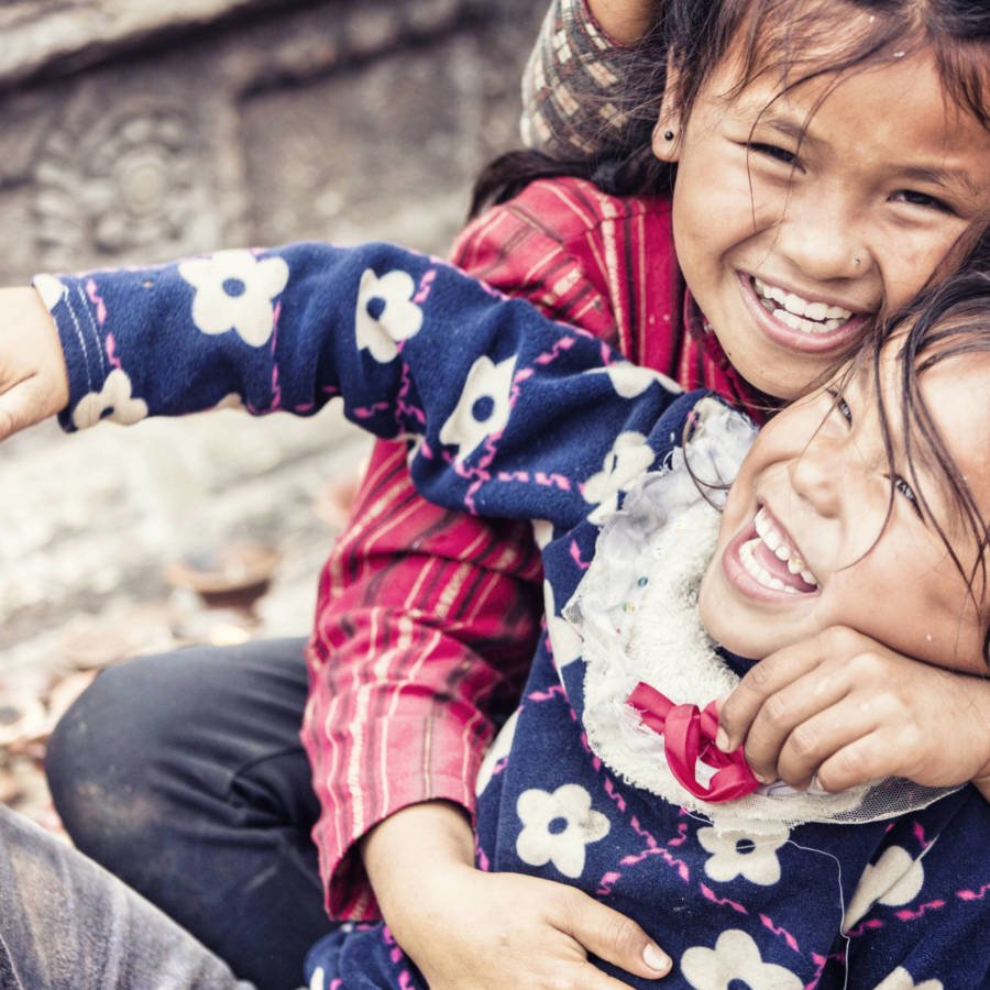 Image of smiling Nepali girls