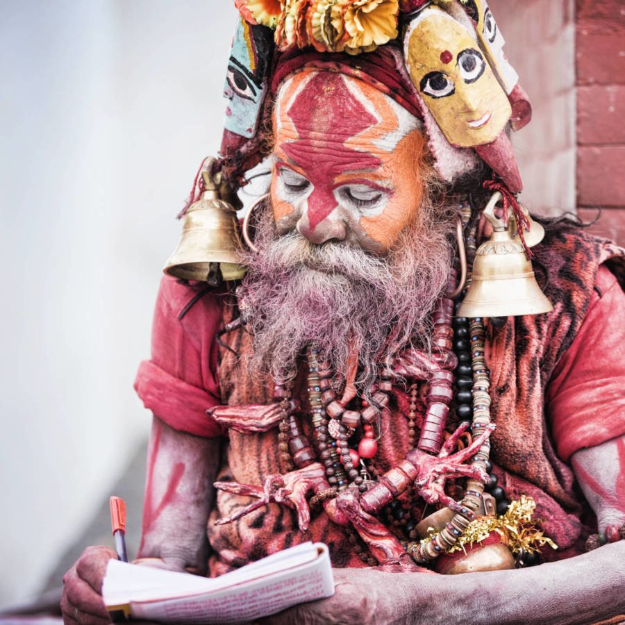 Image of Saddhu at Pashupatinath in Nepal