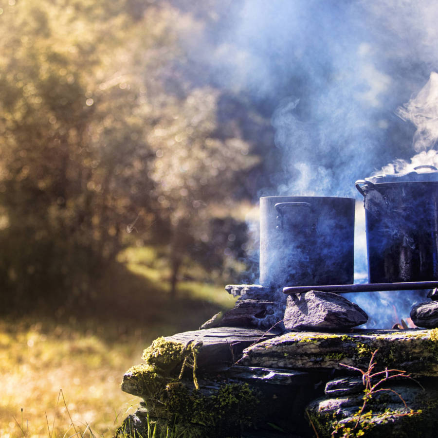Image of cooking in the outdoors in New Zealand