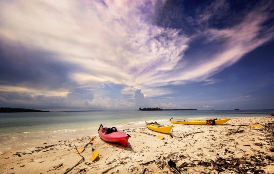 Sea kayaking in New Ireland Province