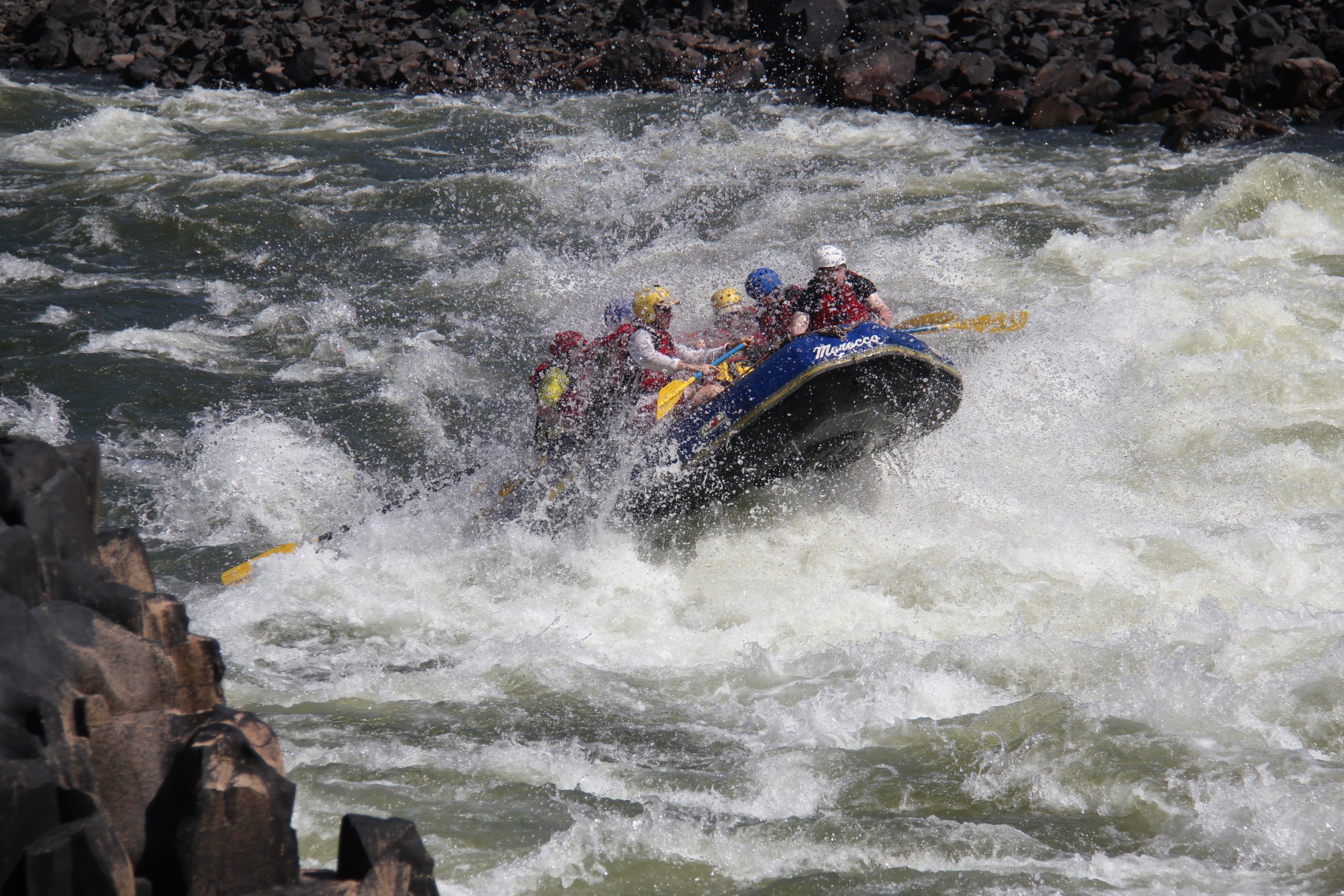 The world class rapids on the Zambezi