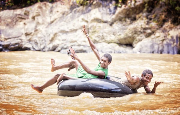 The local kids LOVE tubing through the rapids (the smaller ones)